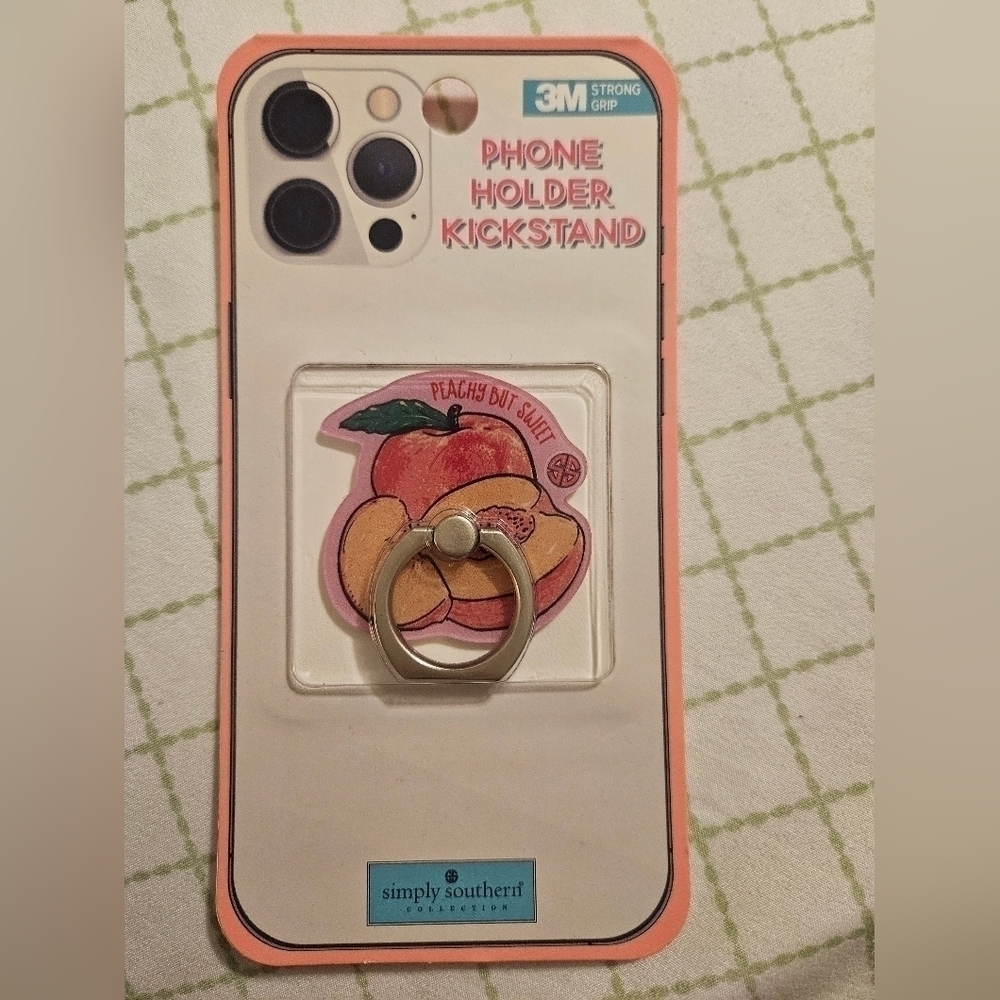 NWT Simply Southern phone case kickstand / holder - Peachy but Sweet
